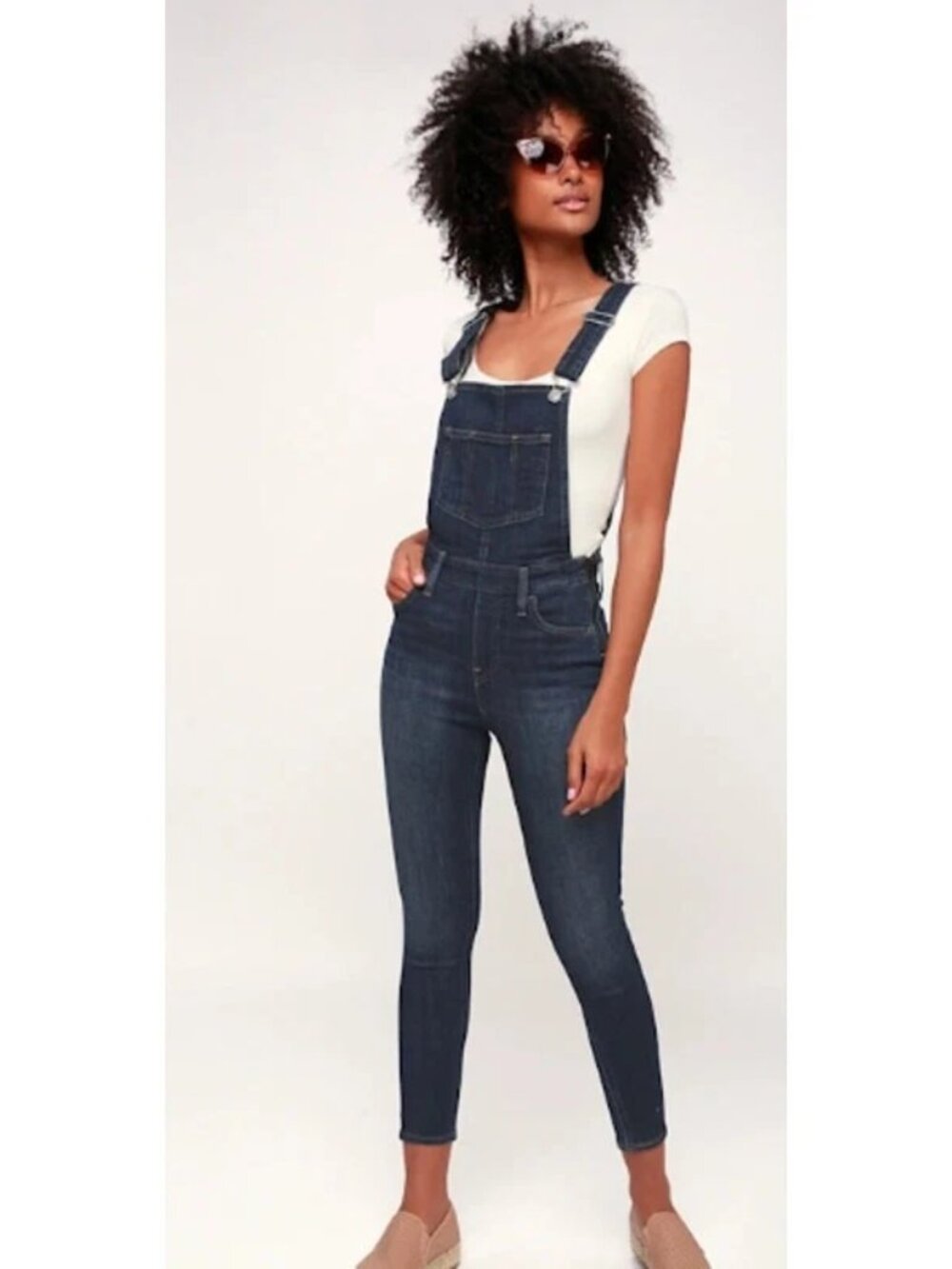 Levi's Over and Out Medium Wash Skinny Overalls